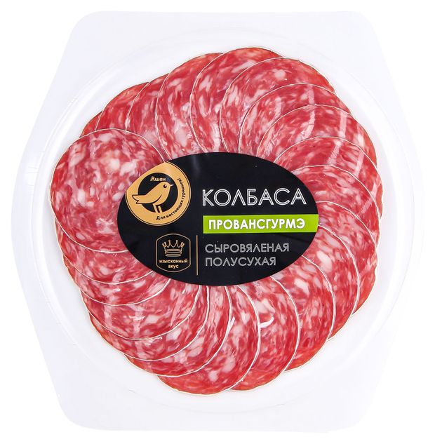 Колбаса сыровяленая полусухая АШАН Золотая птица провансгурмэ 80 г 139₽