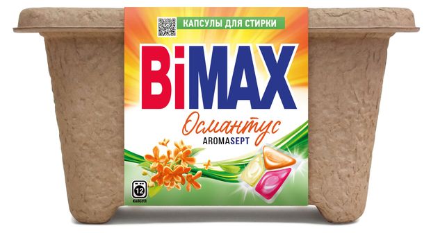 фото Капсулы для стирки bimax османтус, 12 капсул