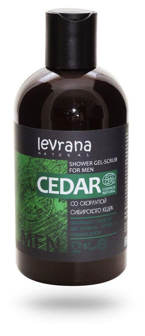 Гель-скраб для душа Levrana for men Cedar 300 мл 290₽