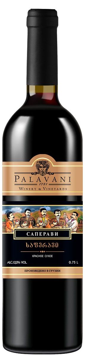 Вино Palavani Саперави красное сухое Грузия, 0,75 л