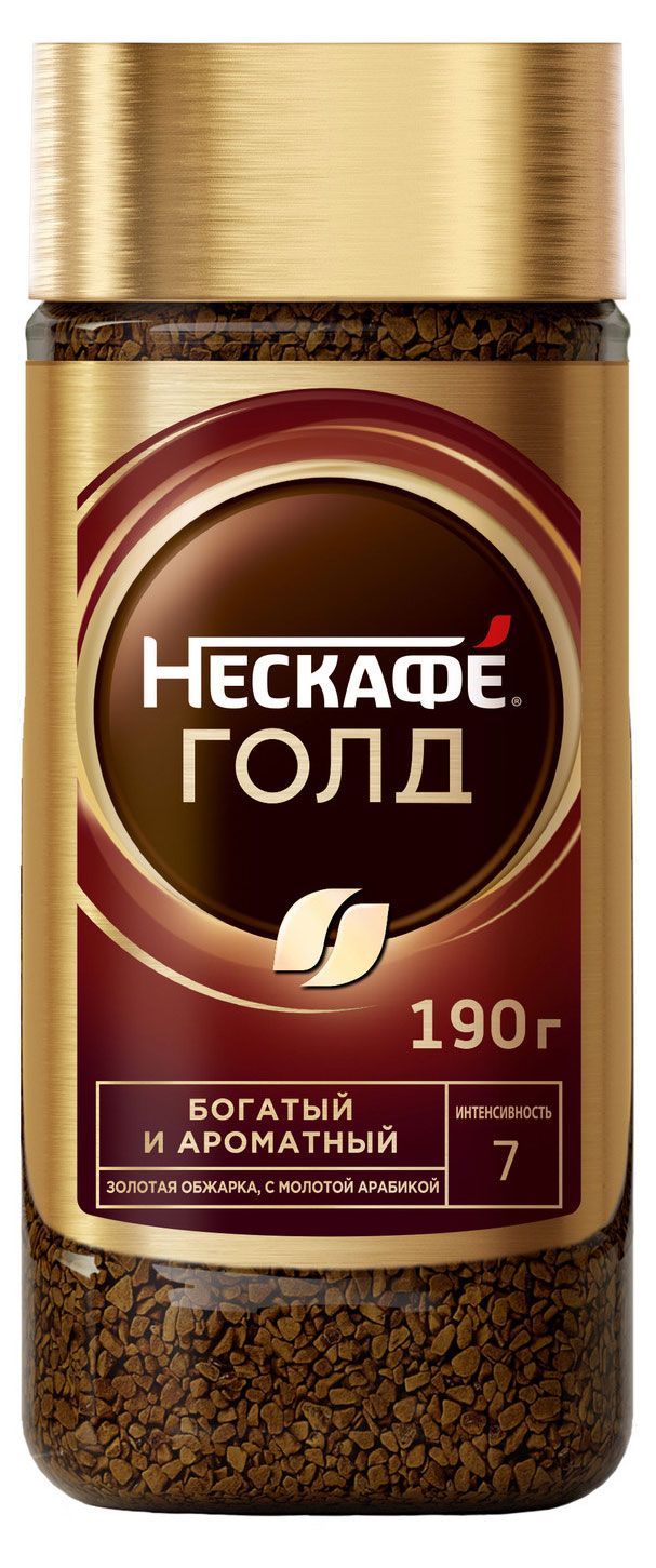 Кофе растворимый Nescafe GOLD, 190 г