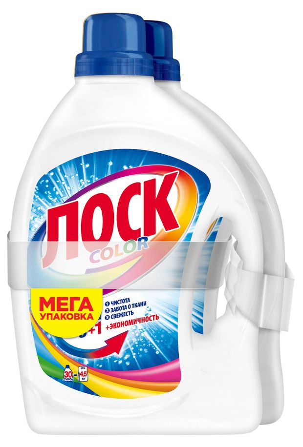 Гель для стирки Лоск Color для цветного белья 2x195 л 60 стирок 1060₽
