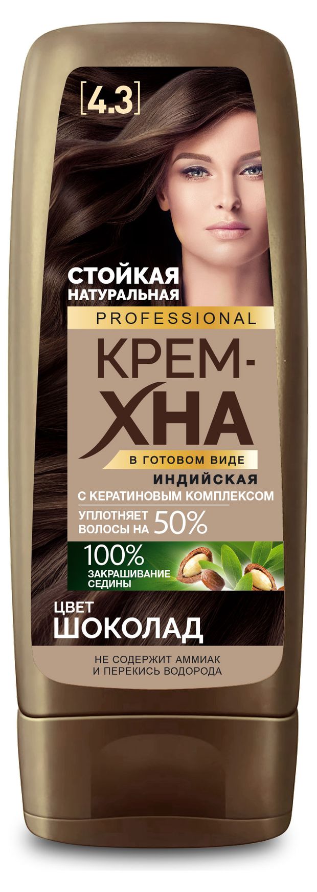 Крем-хна Фитокосметик Professional индийская в готовом виде цвет Шоколад, 140 мл