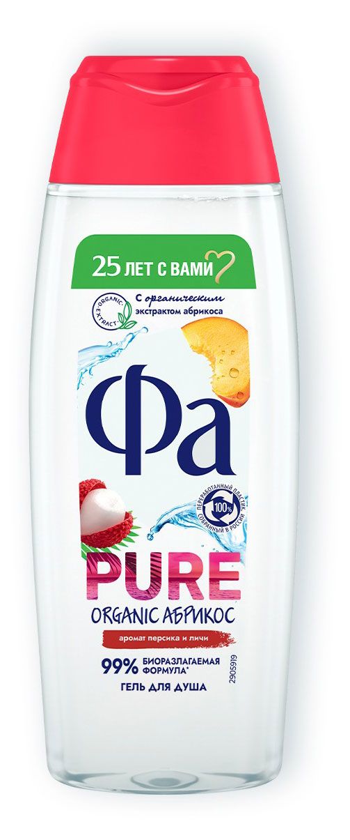 Гель для душа Фа Pure Organic Персик 250 мл 170₽
