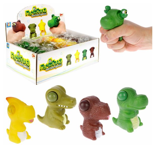 Игрушка-жмяка 1TOY Пучеглаз Динозаврики 150₽