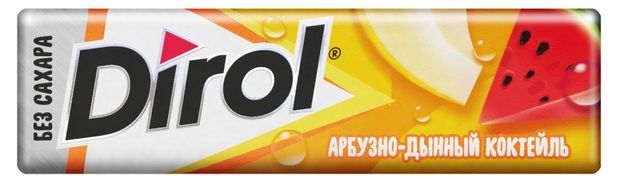 Резинка жевательная Dirol XXL со вкусом арбузно-дынный коктейль, 19 г
