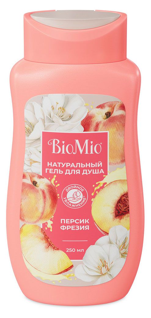 фото Гель для душа biomio персик фрезия, 250 мл