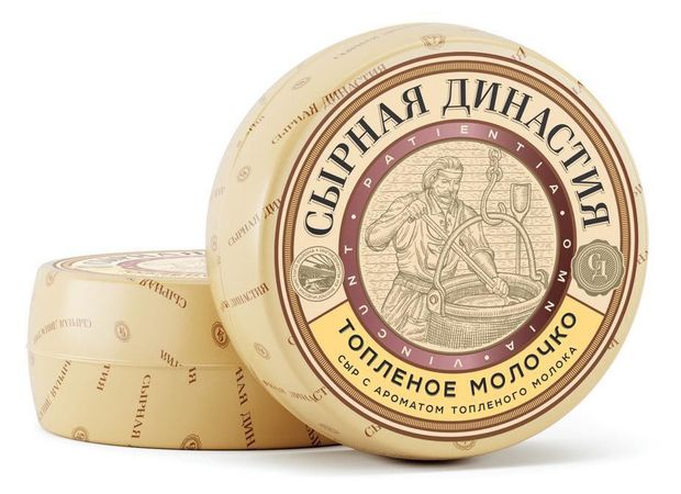 Сыр полутвердый Сырная Династия Топленое молочко 50% БЗМЖ, вес