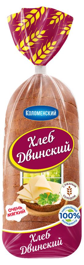 Хлеб Коломенский Двинский пшенично-ржаной в нарезке, 300 г
