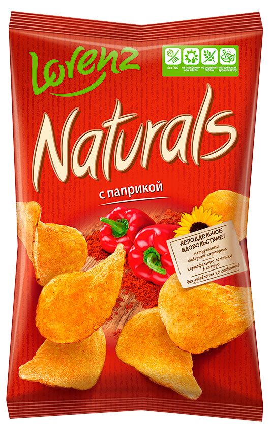 Чипсы картофельные Naturals с паприкой, 100 г