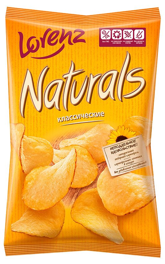 Чипсы картофельные Lorenz Naturals с морской солью и перцем 100 г 164₽
