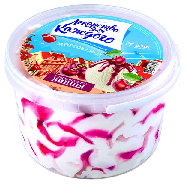 Мороженое КоЛибри ванильное с вишневым наполнителем ЗМЖ, 850 г