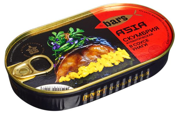 Скумбрия атлантическая БАРС в соусе Унаги 175 г 164₽