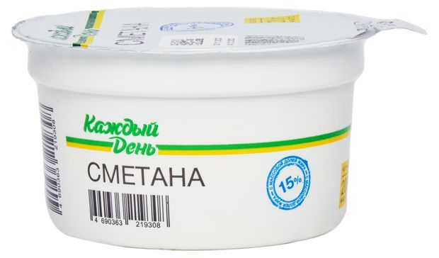 Сметана Каждый день 15%, 200 г