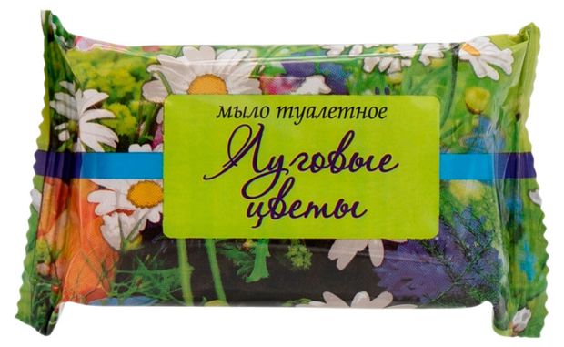 Мыло туалетное КМЗ штампованное Луговые цветы 100 г 66₽