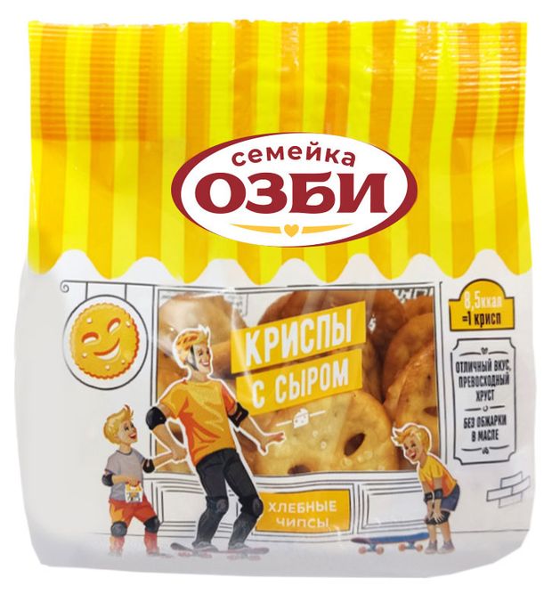 Чипсы хлебные Семейка ОЗБИ Крипсы с сыром 100 г 34₽