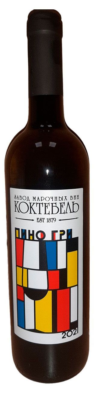 Вино Коктебель Пино Гри белое сухое Россия 075 л 629₽