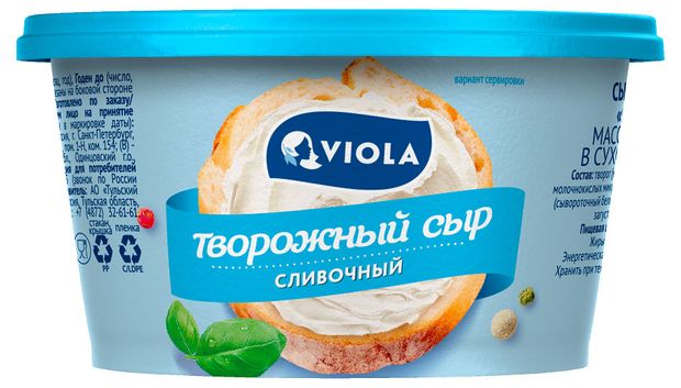 Сыр творожный Viola сливочный 70% БЗМЖ, 140 г