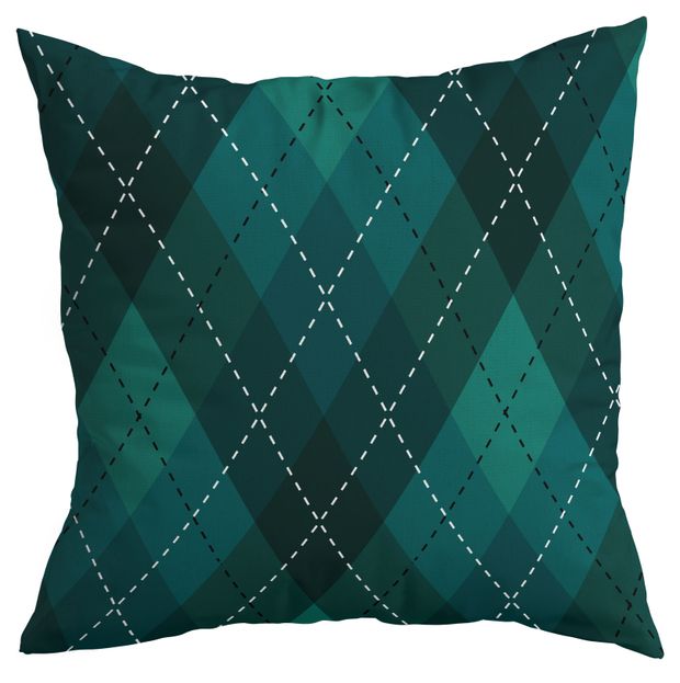 Подушка декоративная Коллекция Ромбы зеленая 40х40 см 400₽