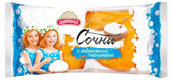 Сочни песочные сдобные Дарница сладкая лепешка с творожной начинкой 2 шт, 120 г