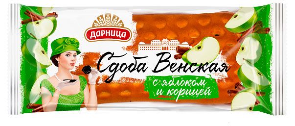 Сдоба Дарница Венская с яблоком и корицей, 200 г