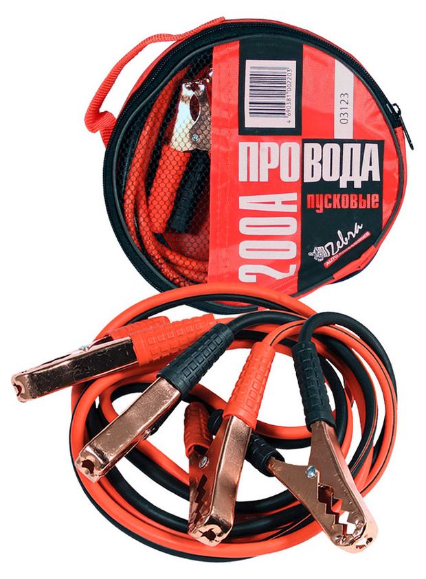 Провода пусковые Zebra 200А в сумке 570₽