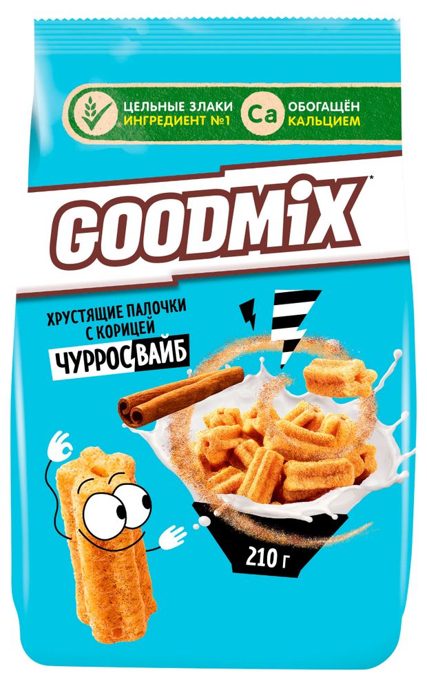 Готовый завтрак Goodmix Чурросвайб хрустящие палочки с корицей 210 г 175₽