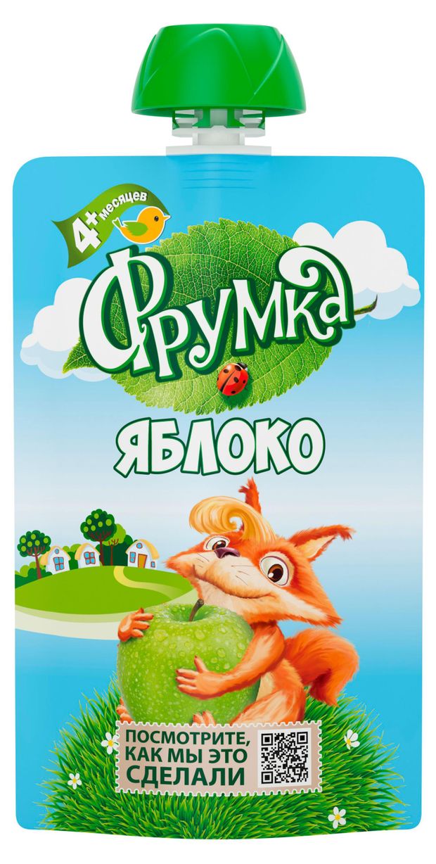 Пюре фруктовое Фрумка яблоко с 4 мес 90 г 32₽