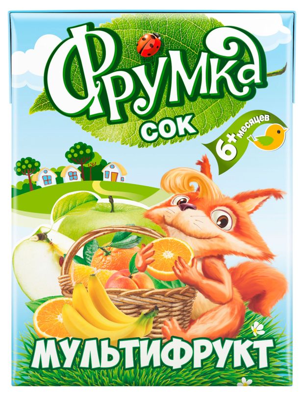 Сок Фрумка мультифрукт восстановленный с 6 мес 200 мл 29₽