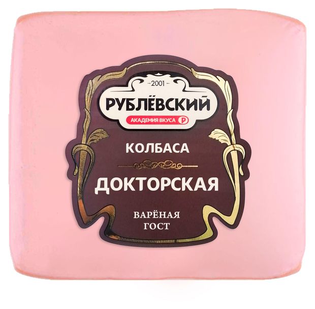 Колбаса вареная Рублёвский Докторская в фиброузе, 400 г
