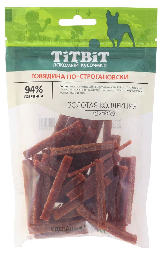 Лакомство для собак TiTBiT говядина по-строгановски, 80 г