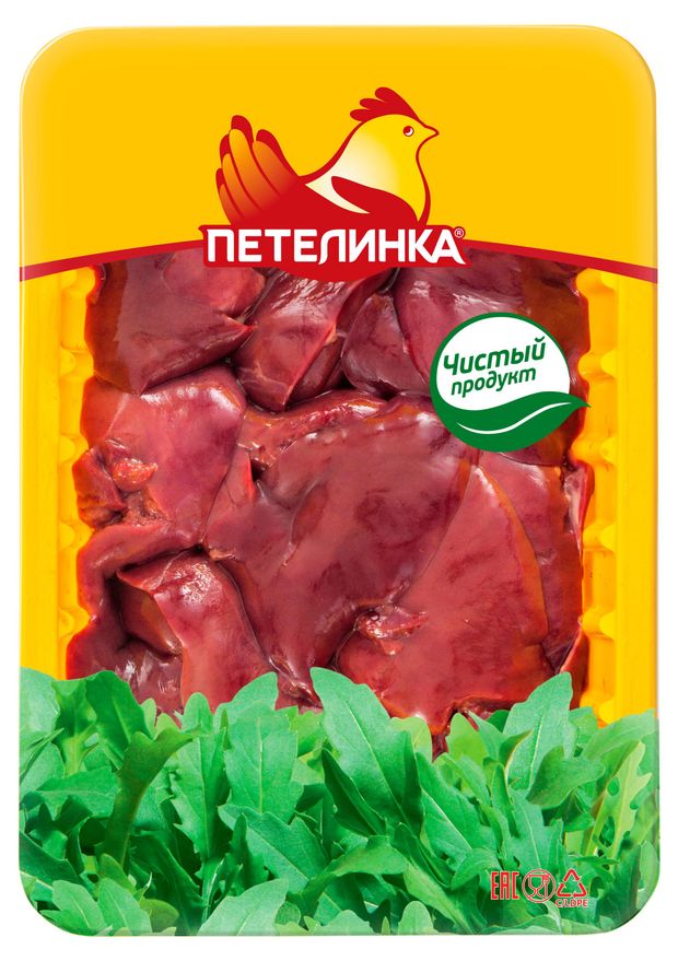 Птица, мясо  Ашан Печень куриная Петелинка, 500 г