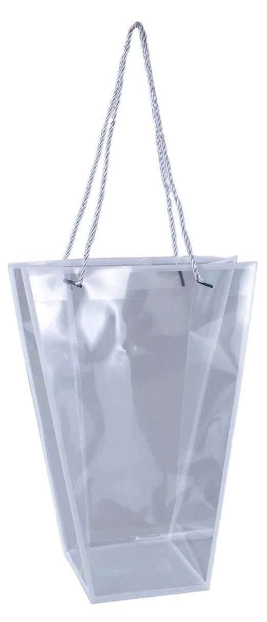 Пакет для цветов Азалия Декор пластик с каймой прозрачно-белый 265x13x35 см 150₽