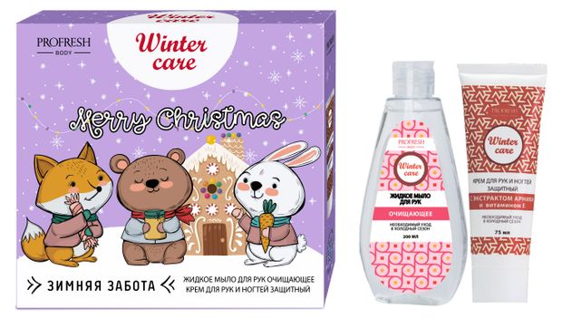Подарочный набор Profresh Крем для рук и ногтей защитный 75 мл Жидкое мыло для рук очищающее 200 мл 149₽
