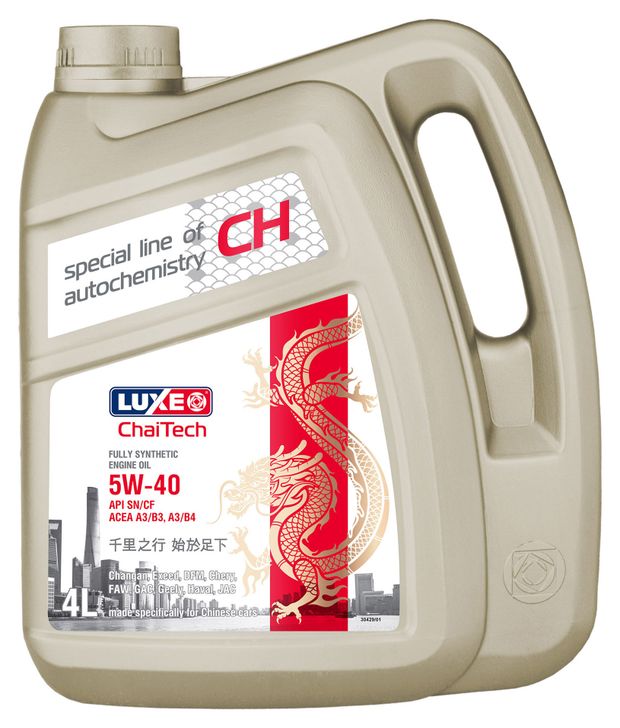 фото Масло моторное синтетическое luxe chaitech 5w-40 sn/cf, 4 л