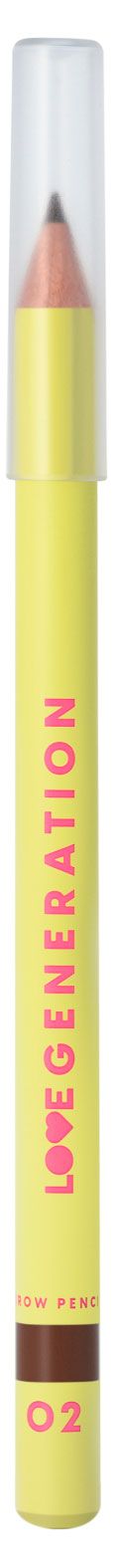 Карандаш для бровей Love generation средней жесткости тон 02 коричневый, 1,3 г