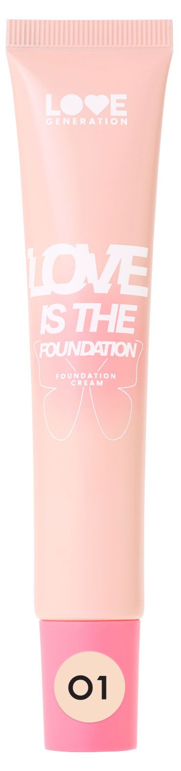 фото Тональный крем love generation love is the foundation для лица тон 01 слоновая кость, 30 мл