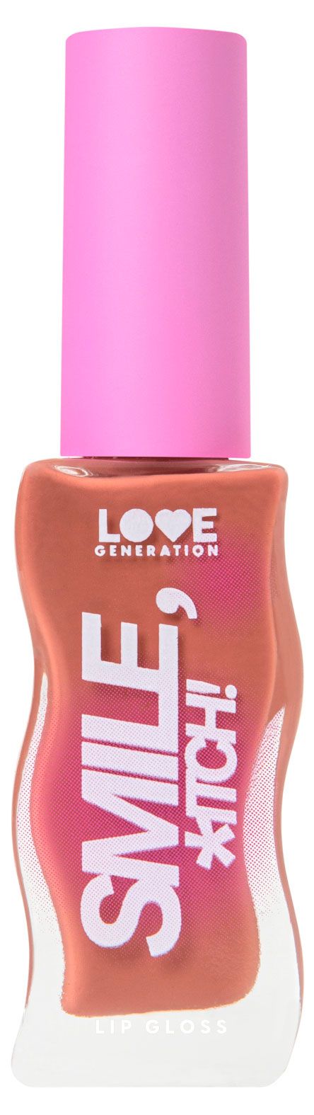 Блеск для губ Love generation Smile, *itch! Глянцевый тон 03, коричнево-бежевый, 10 мл
