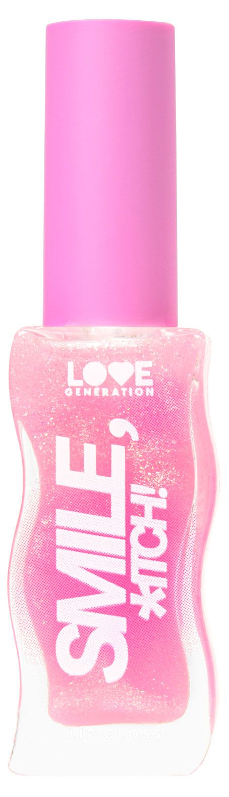 Блеск для губ Love generation Smile, *itch! Сияющий тон 05 прозрачный с золотистыми сияющими частицами, 10 мл