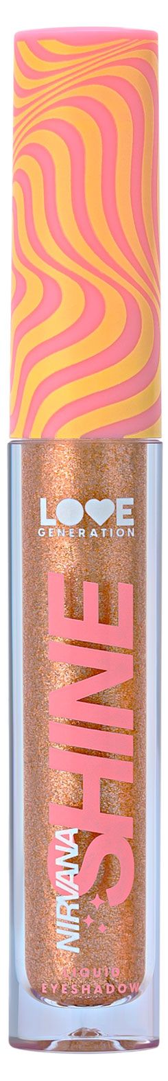 Жидкие тени для век Love generation Nirvana сияющие высокопигментированные оттенки тон 03 золотистый, 2,8 мл