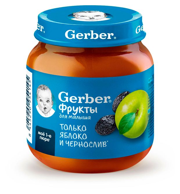Пюре фруктовое Gerber Яблоко и чернослив с 5 мес., 125 г