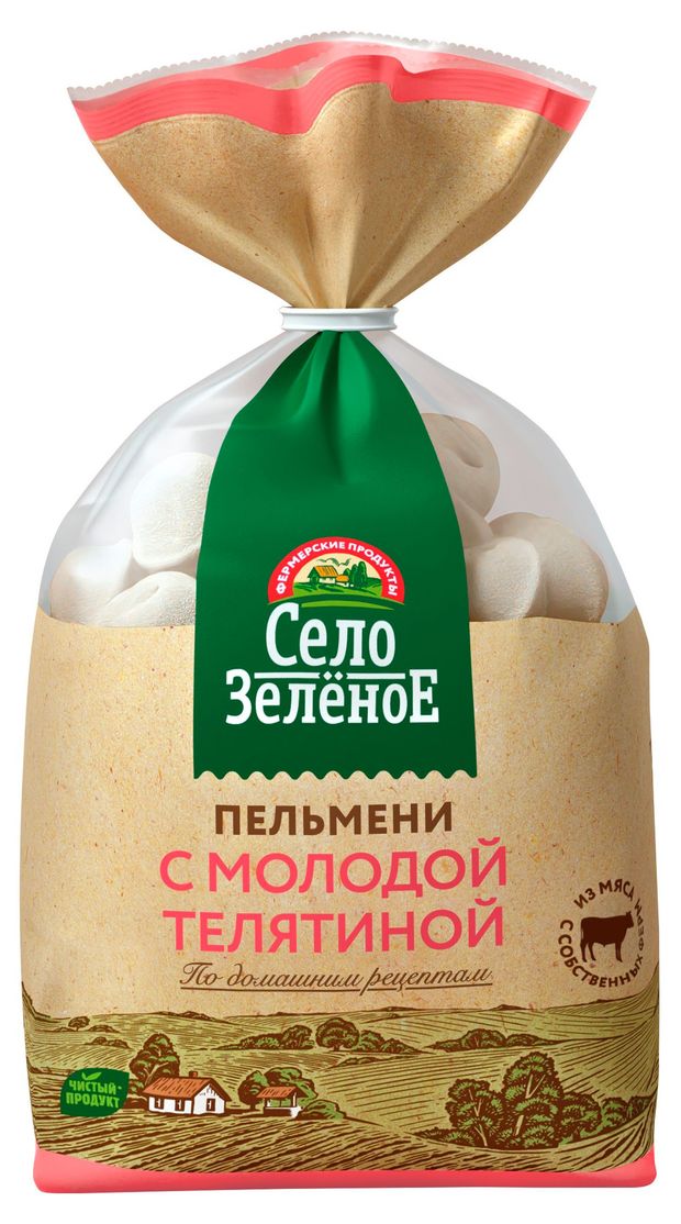 Пельмени Село Зеленое с молодой телятиной, 800 г