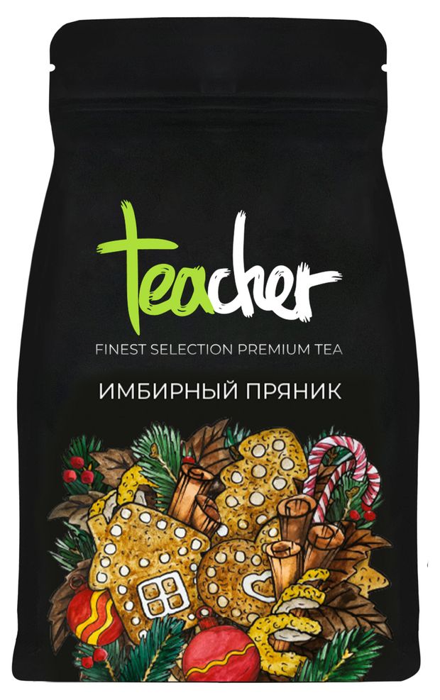 Чай черный TEACHER Имбирный пряник 100 г 369₽