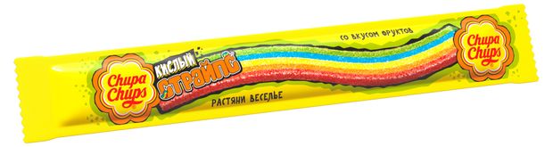 Мармелад жевательный Chupa Chups кислый страйпс Китай, 10 г