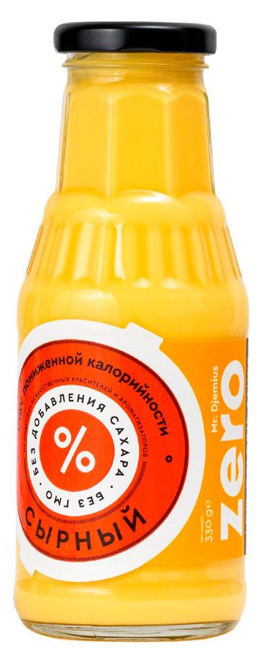 Соус кулинарный на основе растительных масел Mr. Djemius Zero Сырный без добавления сахара охлажденный, 330 г