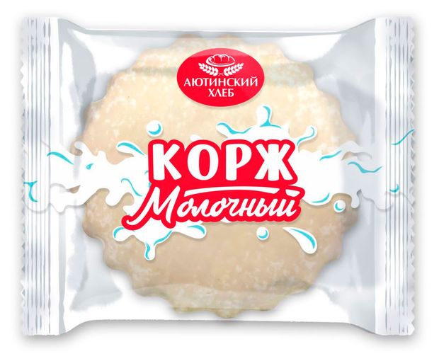Корж песочный молочный сдобный Аютинский Хлеб, 80 г