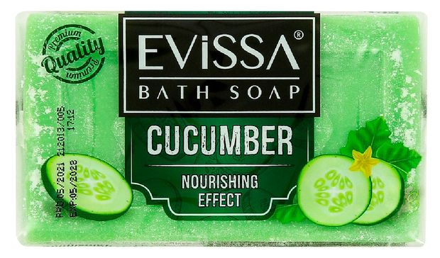 Мыло банное Evissa зеленый огурец 150 г 80₽