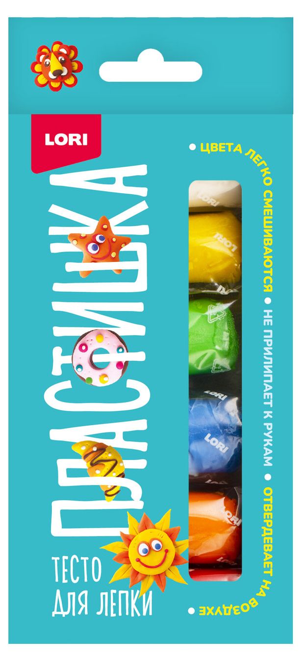 Тесто для лепки LORI 6 цветов 110₽