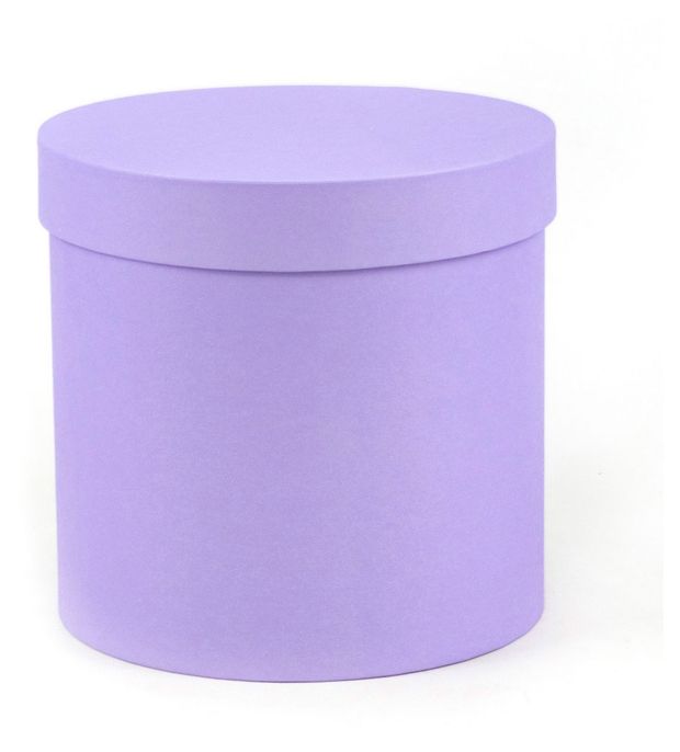 Коробка шляпная подарочная Азалия Декор круглая сиреневая, D20xH20 см