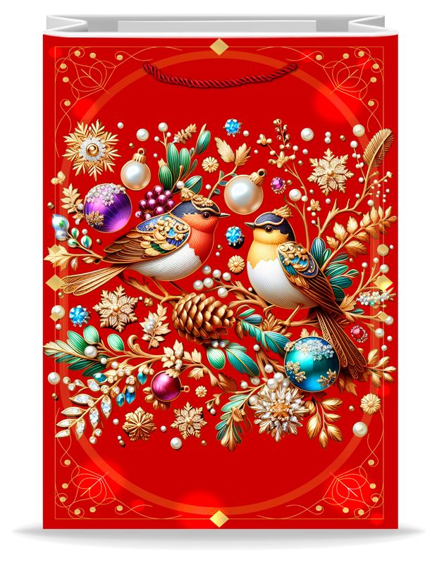 Пакет подарочный Артэ Нуэво Ветки птицы 33х46х10 см 149₽